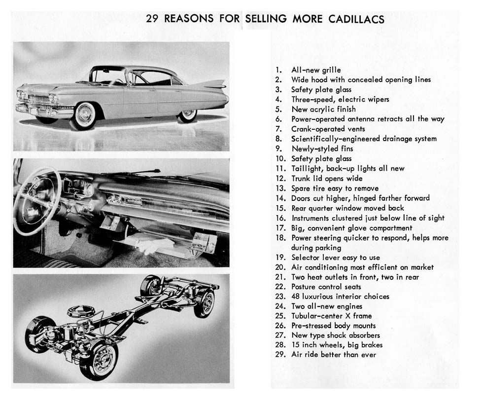 1959 Cadillac Comparison Folder Page 4